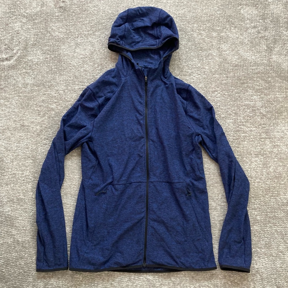 Lululemon‎ Women’s Small Blue Marled Full Zip Hooded Running Jacket